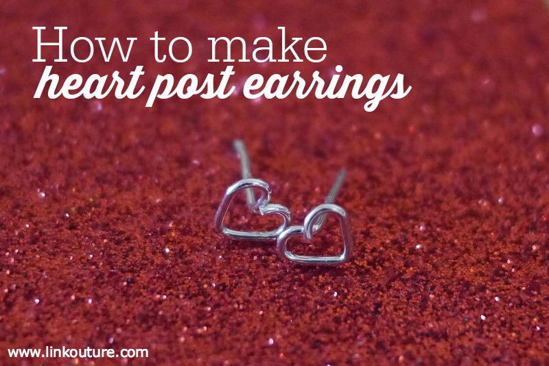 {DIY} How to make tiny heart post earrings