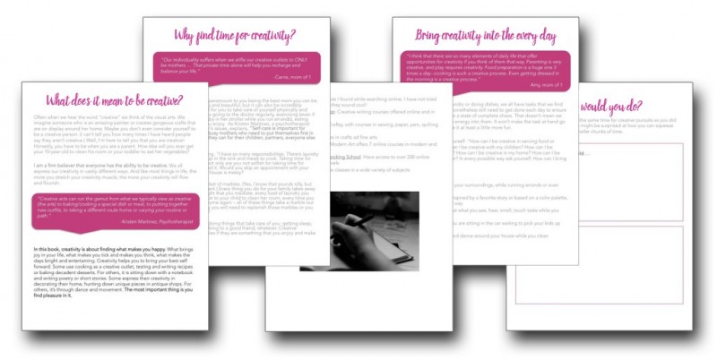 sample page of The Busy Mom's Guide to Creativity
