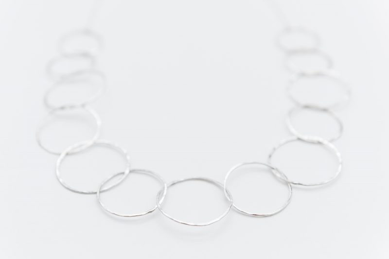 Linkouture hammered sterling silver necklace