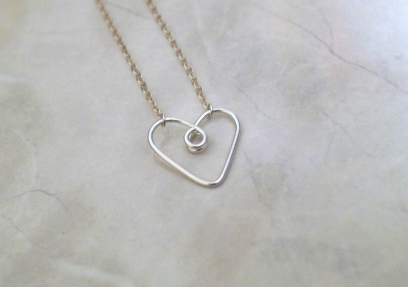 Create your own necklace featuring a heart charm